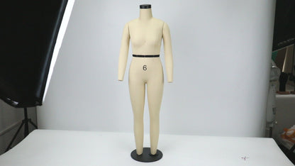 DE-LIANG Full Body Half Scale Dress Form,US size 6 1/2 Scale Tailoring Dummy,Sewing Dressmaker Mannequin With Detachable Arms,DL265