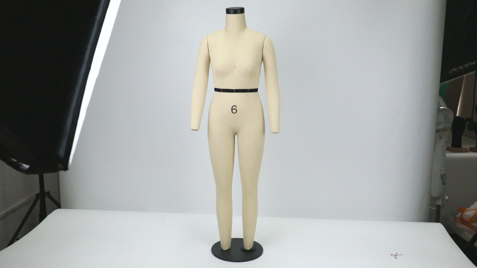 DE-LIANG Half Scale Full Body Dress Form – US Size 6, Tailor Dummy with Detachable Arms for Sewing & Pattern Making-17