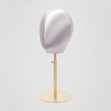 Load image into Gallery viewer, Velvet/Satin Mannequin Head Wig Hat stand,Female  Maniqui,Fabric Cloth Headpiece Jewelry Display Props Head Block Foam Dress Form Model
