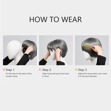 Load image into Gallery viewer, Human Hair Blend Wig,Black Straight Hair with Short Bangs,Female Luxury Wig Party Style ,as Gifts for Women
