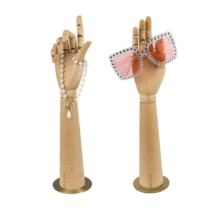 Wooden Hand Mannequin Right Arms, Flexible Wood Artists Female Manikin Hand Model for Sketching, Drawing Painting Jewelry Ring Stand 42cm DE-LIANG