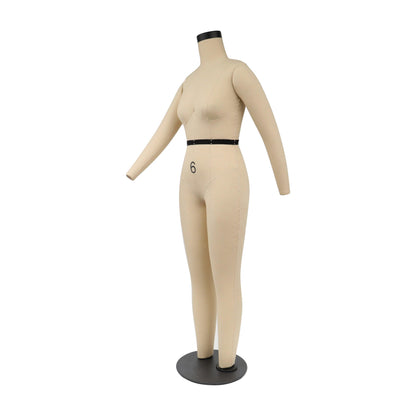 DL265 Half Scale dress form full body, US size 6 1/2 scale tailoring dummy,Sewing Dressmaker Mannequin with Detachable Arms DE-LIANG