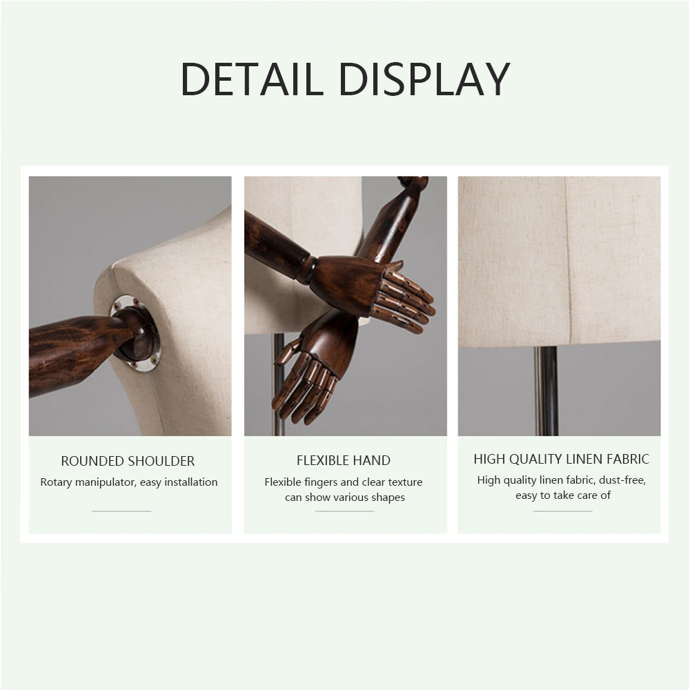 the details of a wooden arm lamp