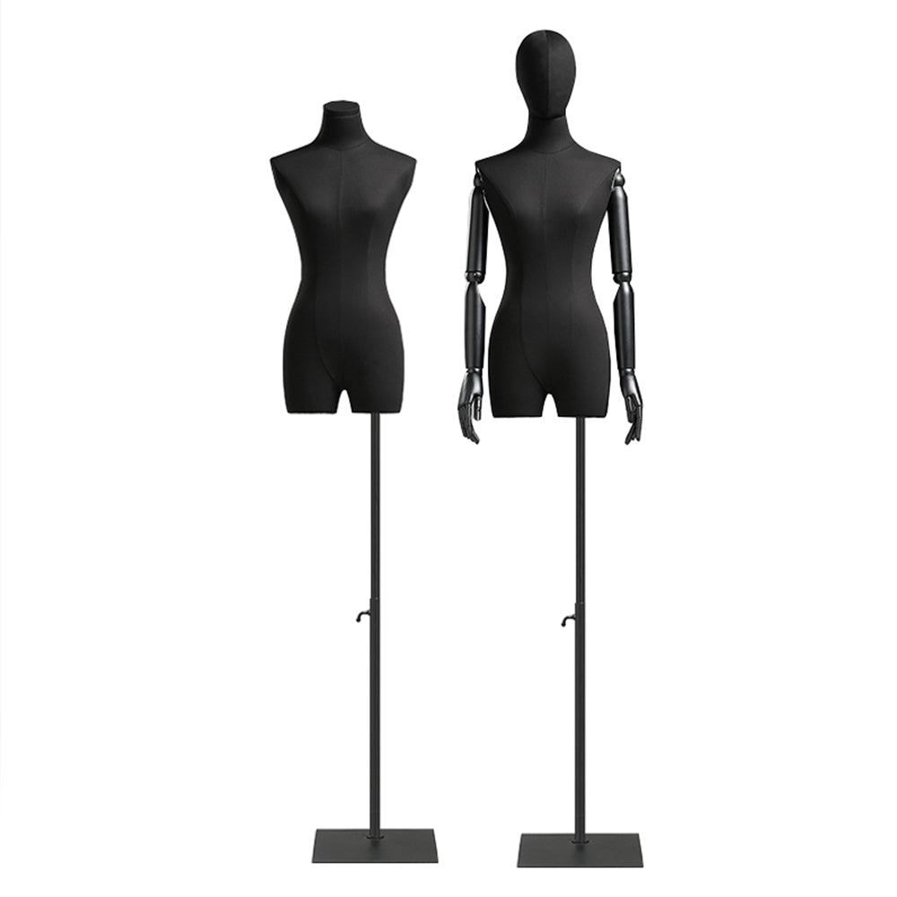 DE-LIANG High-Grade Black Half-Body Female Mannequin,Adjustable Women Cotton Dress Form – DE-LIANG Dress Forms DE-LIANG High-Grade Black Half-Body Female Mannequin,Adjustable Women Cotton Dress Form – DE-LIANG Dress Forms