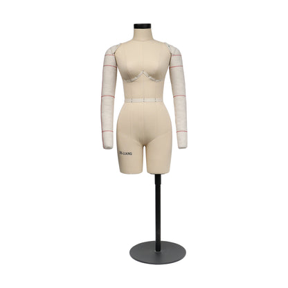 DE-LIANG Half Scale Dress Form 34B Size, Sewing Lingerie and Corsets Mannequin,Dressmaker Dummy, Half Size Miniature Underwear Bust Form for Tailor DE-LIANG