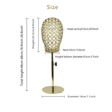 Load image into Gallery viewer, Steel Wire Frame Hollow Metal Mannequin Head Torso Display Hat Props Fishtail Dress Form Decorative Stand Display , Wig Display Props Head
