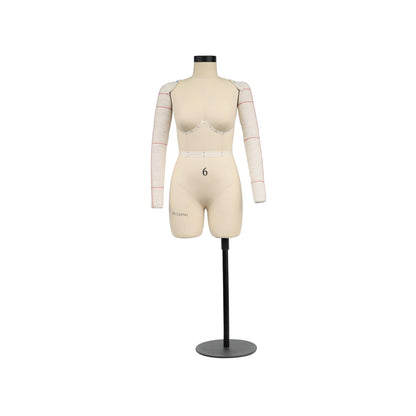 DL266B Half scale dress form 1/2 US Woman plus size 6, height 45.5cm lingerie bust dressmaker dummy tailor 1:2 slim bust sewing mannequin DE-LIANG