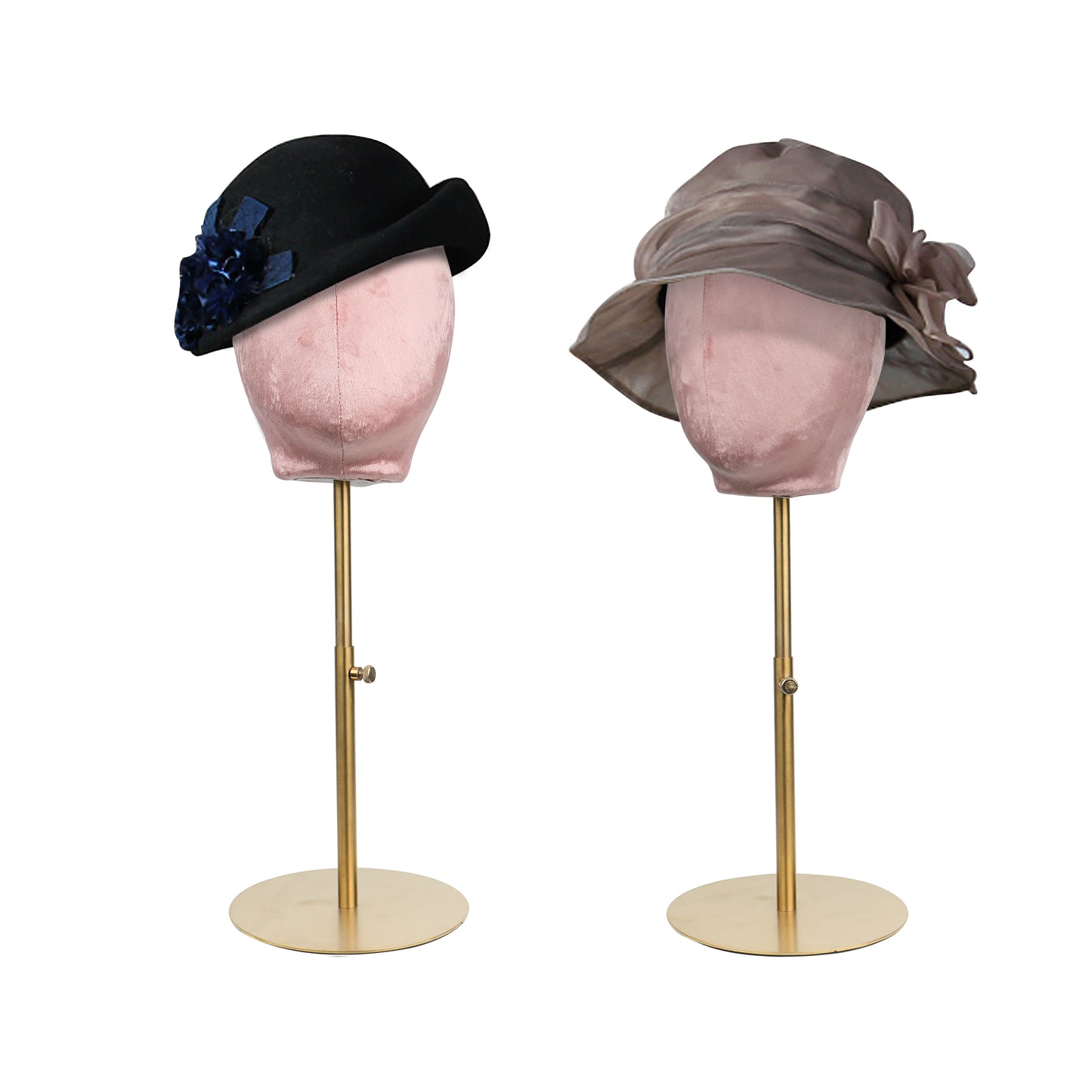 Head Stand Female Tailor Velvet Sewing Draping Headband Mannequin can be pinnable, Hat fabric model Dummies for scarves display Wig stand