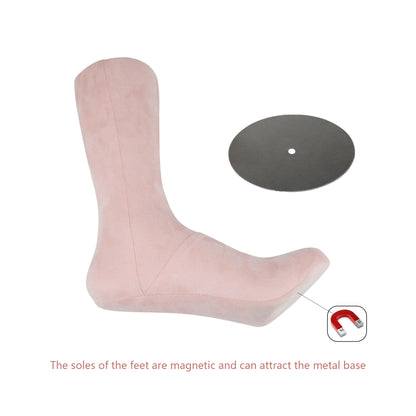 Velvet Foot Mannequin, Pink Suede Dress Form Display Shoes,Sock Display Fake Foot Prop,High-grade and Natural Feet Torso Model,Shoe Form DE-LIANG