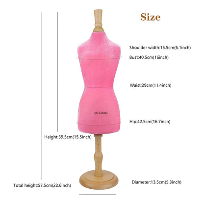 DL802 Dress form,Mini Display mannequin,table window jewelry display props,fully pinnable foam dressmaker dummy DE-LIANG