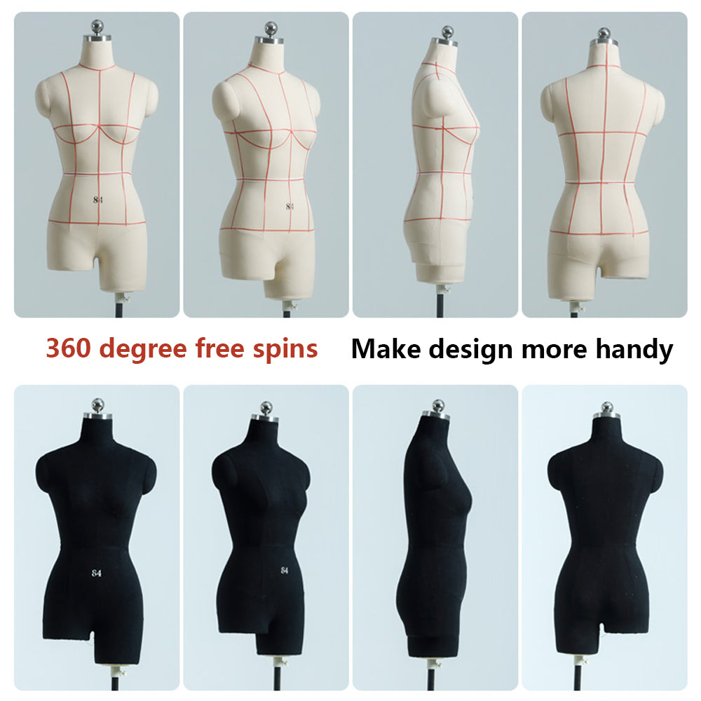 DE-LIANG Adjustable Female Dressmaker Mannequin Pinnable Torso with DE-LIANG Dress Forms DE-LIANG Adjustable Female Dressmaker Mannequin Pinnable Torso with DE-LIANG Dress Forms