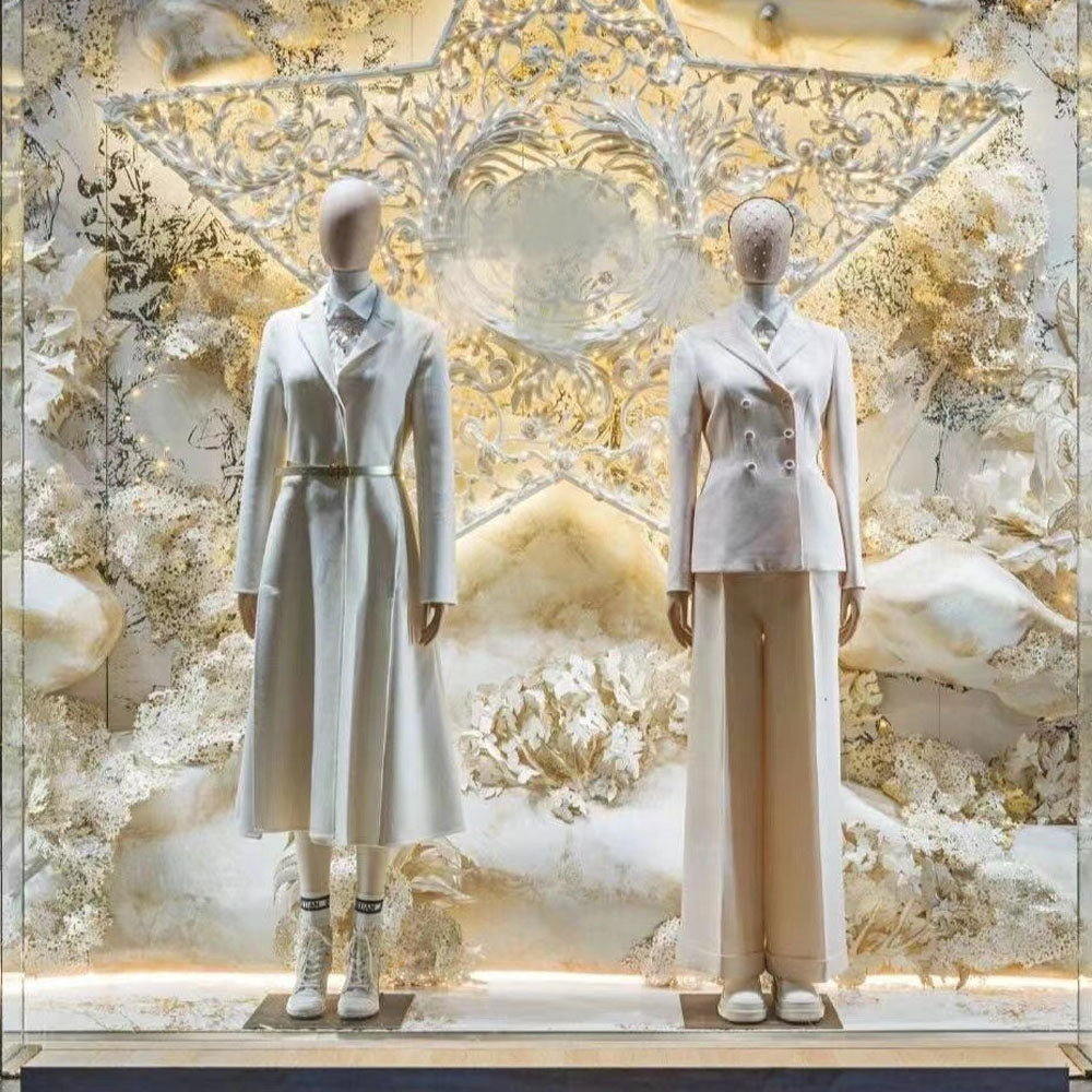 dress form linen Female Pure White Linen Dress Form (TMK-JF-F1WL)