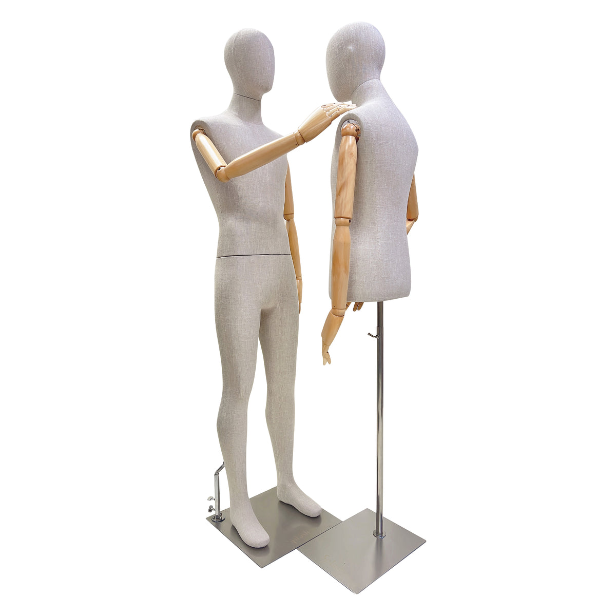  Luxury Bamboo Linen Fabric Mannequin Torso