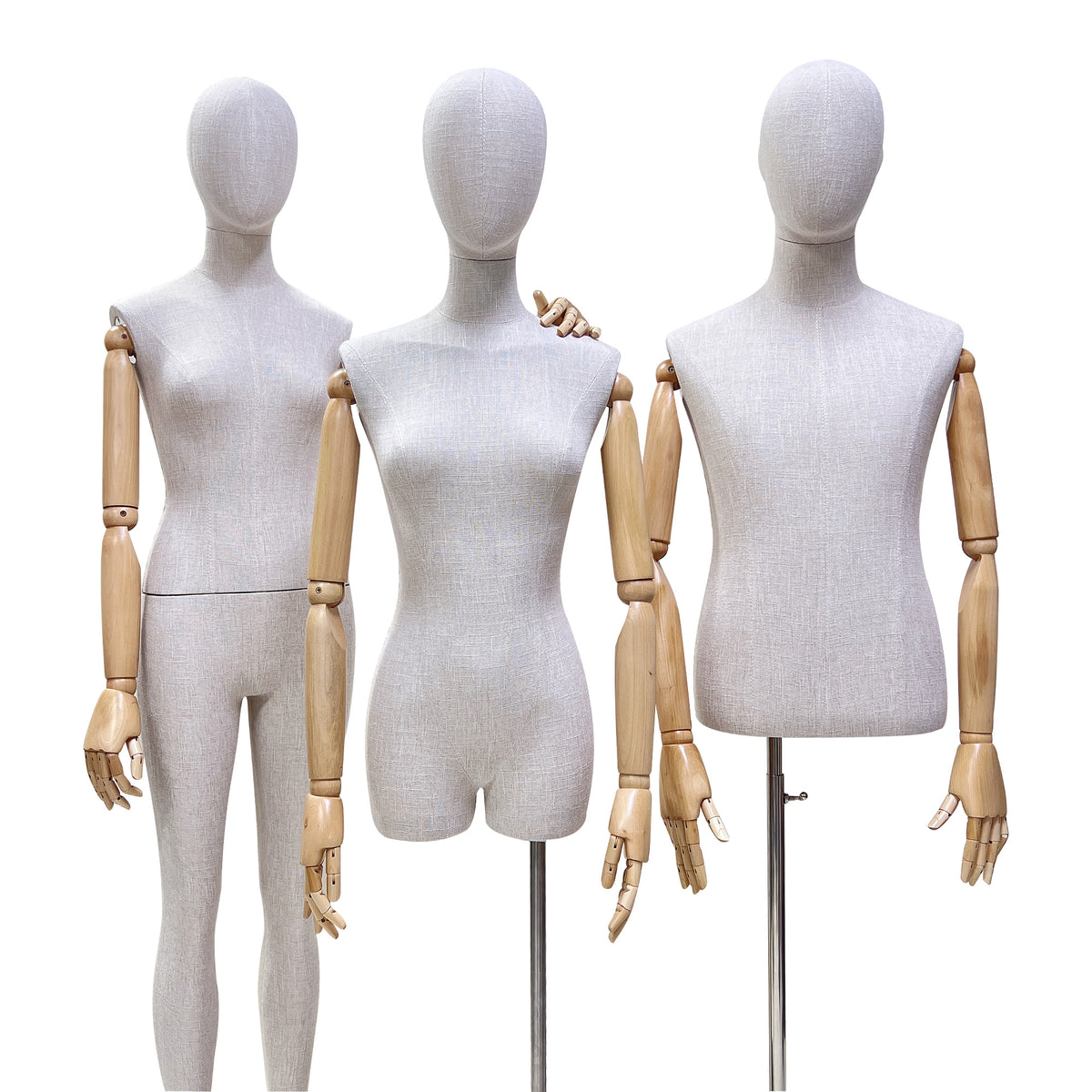  Luxury Bamboo Linen Fabric Mannequin Torso
