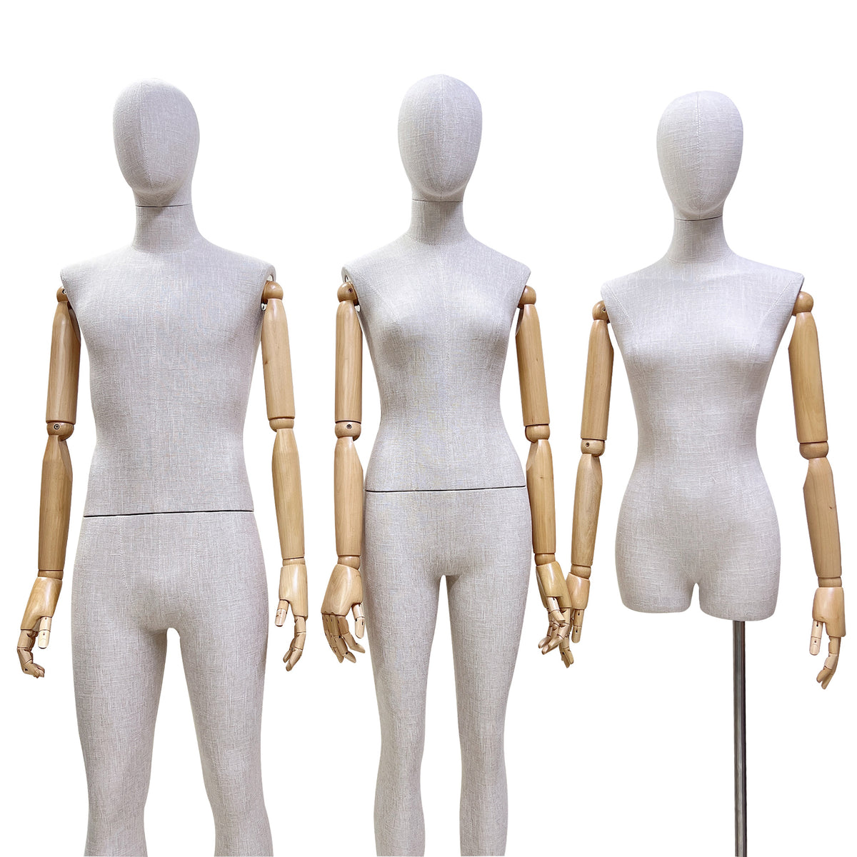  Luxury Bamboo Linen Fabric Mannequin Torso